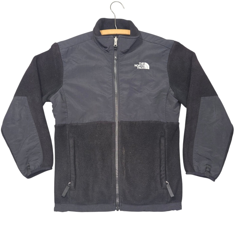 The North Face Denali Fleece Jacket Full Zip Black Girls Sz L